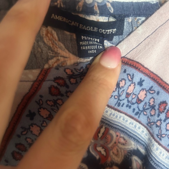 American Eagle Outfitters Blue and Pink Patterned Dress - Picture 5 of 7